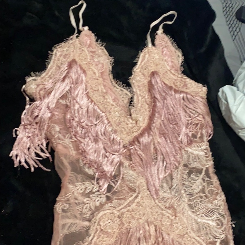Mauve fringe dress